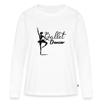 Ballet - T-shirt manches longues Premium bio Femme - blanc - Devant - Julia (174cm)