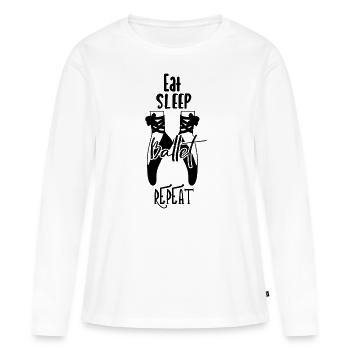 Ballett - Frauen Premium Bio Langarmshirt - Weiß - Vorne - Julia (174cm)