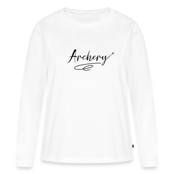 Archery Archery Archery - Women's Premium Organic Long Sleeve Shirt - white - Front - Julia (174cm)
