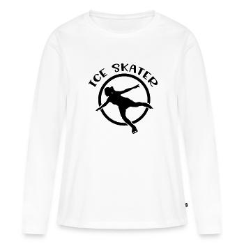 Eislauf - Frauen Premium Bio Langarmshirt - Weiß - Vorne - Julia (174cm)