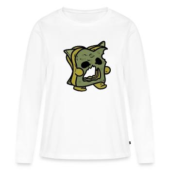 Sandwich moisi - T-shirt manches longues Premium bio Femme - blanc - Devant - Julia (174cm)