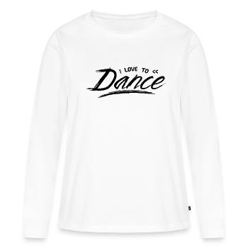 Danse - T-shirt manches longues Premium bio Femme - blanc - Devant - Julia (174cm)