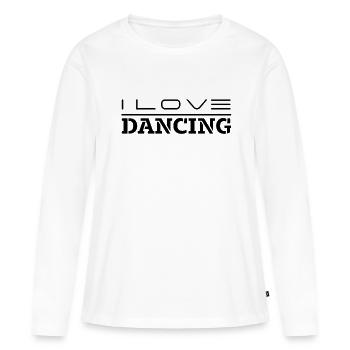 Danse Danse danseur danseur école de danse - T-shirt manches longues Premium bio Femme - blanc - Devant - Julia (174cm)