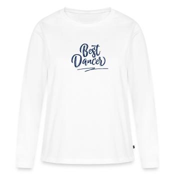 Danse Danseur École de danse Danse Danseuse - T-shirt manches longues Premium bio Femme - blanc - Devant - Julia (174cm)