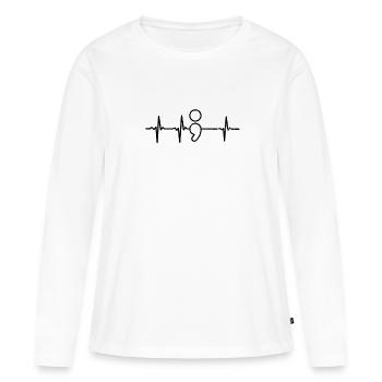 Dépression de conscience de dépression ECG Gift Gift - T-shirt manches longues Premium bio Femme - blanc - Devant - Julia (174cm)
