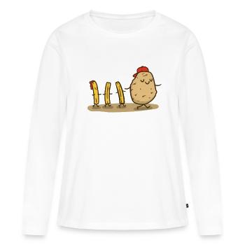 Potato shit on the hater - Women's Premium Organic Long Sleeve Shirt - white - Front - Julia (174cm)