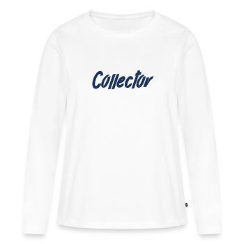 Collection amateurs Collection collectionneur collectionneur - T-shirt manches longues Premium bio Femme - blanc - Devant - Julia (174cm)