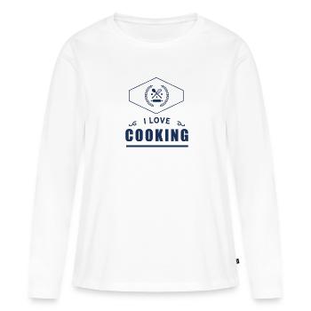 Cuisine Cuisson Cuisson Cuisson - T-shirt manches longues Premium bio Femme - blanc - Devant - Julia (174cm)