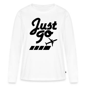 Reisen - Frauen Premium Bio Langarmshirt - Weiß - Vorne - Julia (174cm)