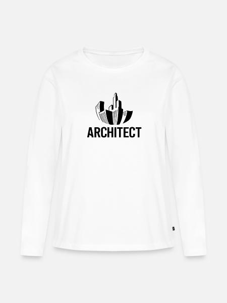 Architektur - Frauen Premium Bio Langarmshirt - Weiß