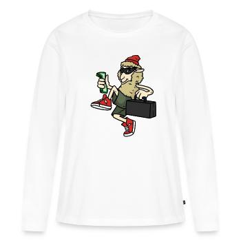 Voleur mouton voleur mouton - T-shirt manches longues Premium bio Femme - blanc - Devant - Julia (174cm)