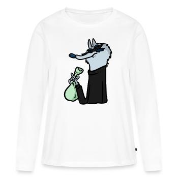 Robber Wolf Robber Wolf - Women's Premium Organic Long Sleeve Shirt - white - Front - Julia (174cm)