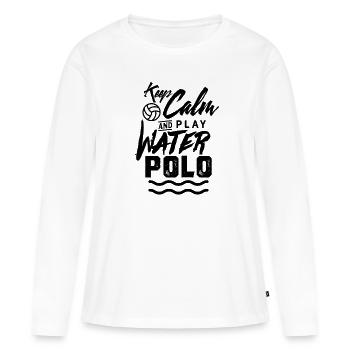 Water polo Water polo Water polo Water polo - Women's Premium Organic Long Sleeve Shirt - white - Front - Julia (174cm)