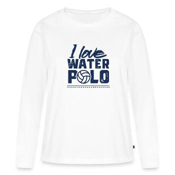 Water polo Water polo Water polo Water polo - Women's Premium Organic Long Sleeve Shirt - white - Front - Julia (174cm)