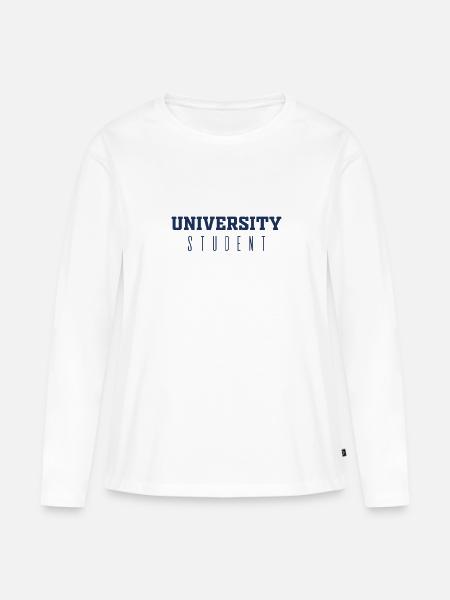 Student Student Student Student - Frauen Premium Bio Langarmshirt - Weiß