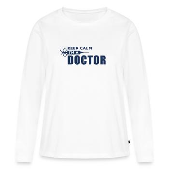Médecins Médecins Médecins - T-shirt manches longues Premium bio Femme - blanc - Devant - Julia (174cm)