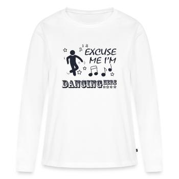 Danseurs - T-shirt manches longues Premium bio Femme - blanc - Devant - Julia (174cm)
