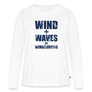 Windsurfer - T-shirt manches longues Premium bio Femme - blanc - Devant - Julia (174cm)