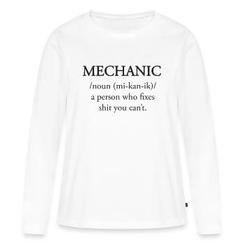 Mechaniker - Frauen Premium Bio Langarmshirt - Weiß - Vorne - Julia (174cm)