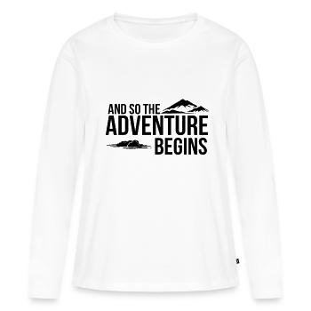 alpinisme - T-shirt manches longues Premium bio Femme - blanc - Devant - Julia (174cm)