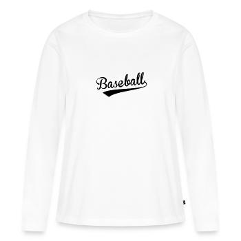 Baseball Baseball Baseball Baseball - Frauen Premium Bio Langarmshirt - Weiß - Vorne - Julia (174cm)