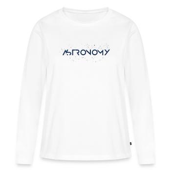 Système solaire Astronomie - T-shirt manches longues Premium bio Femme - blanc - Devant - Julia (174cm)