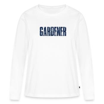 Jardinage Jardinage - T-shirt manches longues Premium bio Femme - blanc - Devant - Julia (174cm)