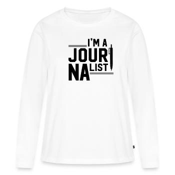 Journalist Journalist Journalist Journalist - Frauen Premium Bio Langarmshirt - Weiß - Vorne - Julia (174cm)