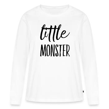 Petit monstre - T-shirt manches longues Premium bio Femme - blanc - Devant - Julia (174cm)