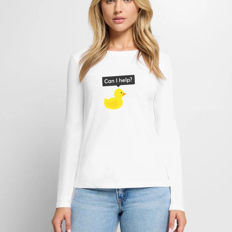 Programmierer Gummiente Debugging Frauen Premium Bio Langarmshirt