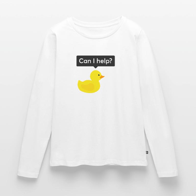 Programmer rubber duck debugging Women's Premium Organic Long Sleeve Shirt