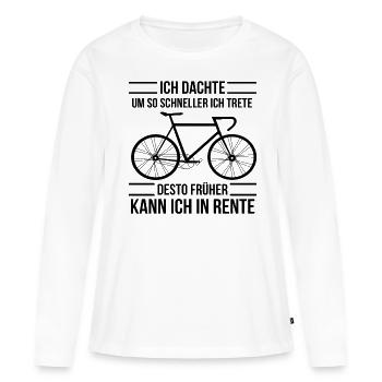 coureur - T-shirt manches longues Premium bio Femme - blanc - Devant - Julia (174cm)