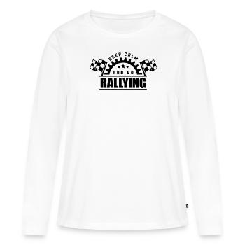Course automobile rallye coureurs rallye rallye - T-shirt manches longues Premium bio Femme - blanc - Devant - Julia (174cm)