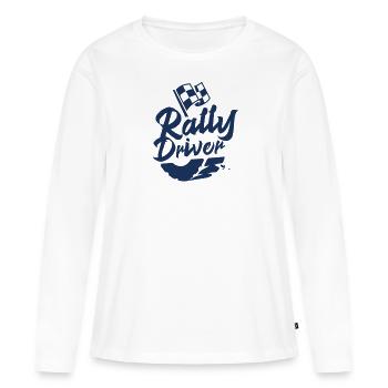 Rally - T-shirt manches longues Premium bio Femme - blanc - Devant - Julia (174cm)