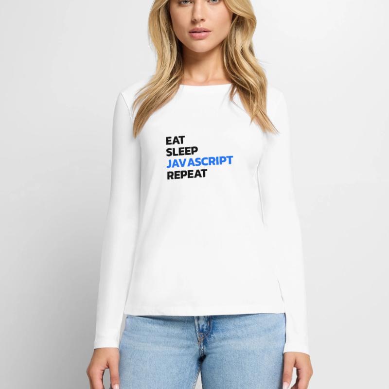 Programmierer Entwickler Javascript Frauen Premium Bio Langarmshirt