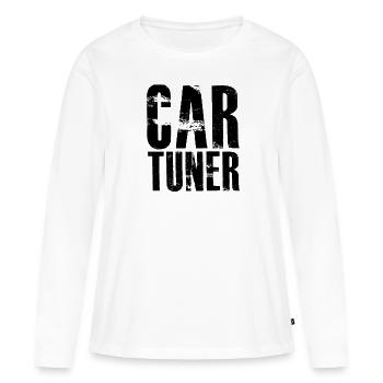 Faire une voiture - T-shirt manches longues Premium bio Femme - blanc - Devant - Julia (174cm)