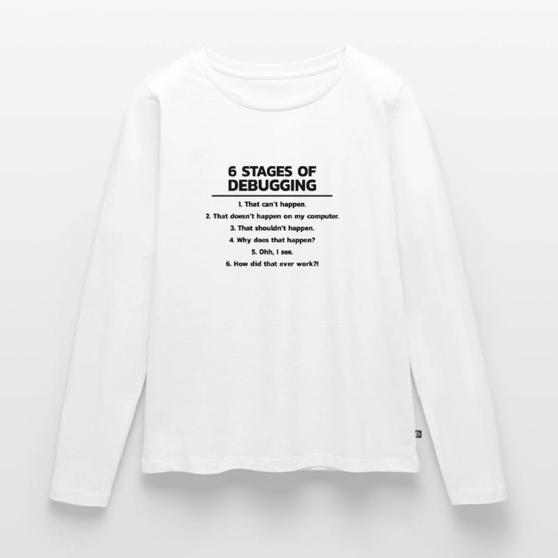Programmierer Debugging Debug Frauen Premium Bio Langarmshirt