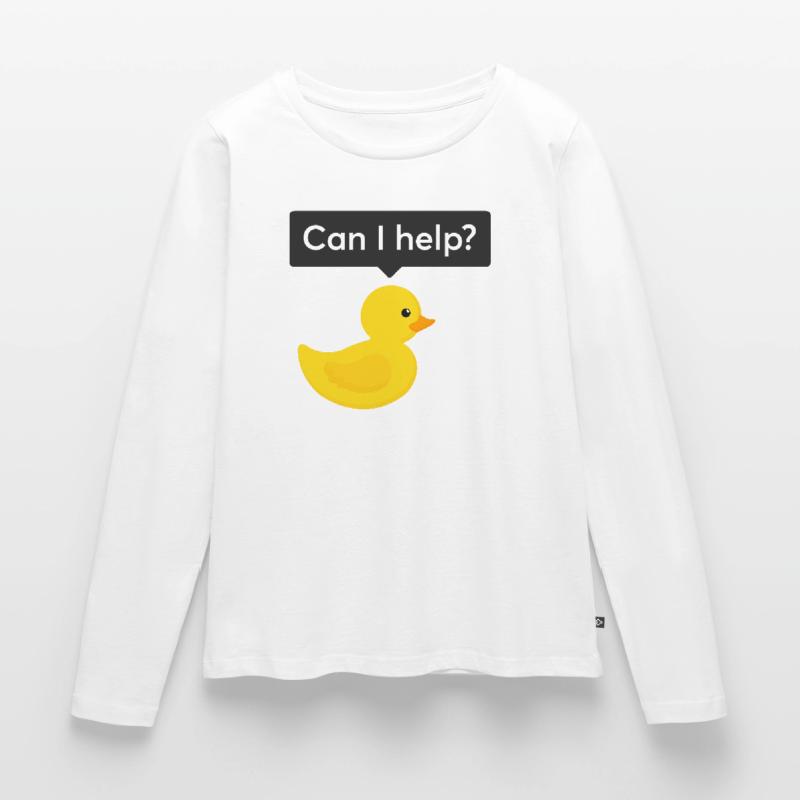 Programmer rubber duck debugging Women's Premium Organic Long Sleeve Shirt