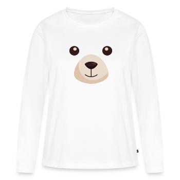 Ours Polaire Ours Polaire Ours Polaire Ours Arctique Cadeau - T-shirt manches longues Premium bio Femme - blanc - Devant - Julia (174cm)