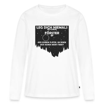 Forestier - T-shirt manches longues Premium bio Femme - blanc - Devant - Julia (174cm)