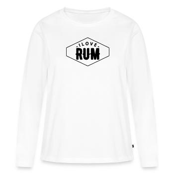 Alkohol Bar Getränk Rum Liebhaber Rum trinken Rums - Frauen Premium Bio Langarmshirt - Weiß - Vorne - Julia (174cm)