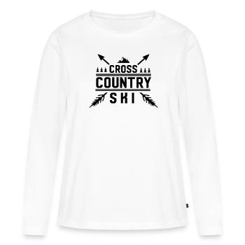 Ski de fond Ski de fond Ski Ski Ski de fond Ski de fond - T-shirt manches longues Premium bio Femme - blanc - Devant - Julia (174cm)