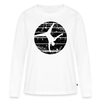 breakdancer - T-shirt manches longues Premium bio Femme - blanc - Devant - Julia (174cm)