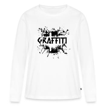 Graffiti Sprayer - Frauen Premium Bio Langarmshirt - Weiß - Vorne - Julia (174cm)