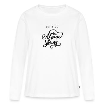 Skiing Skiing Alpine Skiing Skiing Skiing - Women's Premium Organic Long Sleeve Shirt - white - Front - Julia (174cm)