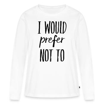 No thanks - Women's Premium Organic Long Sleeve Shirt - white - Front - Julia (174cm)