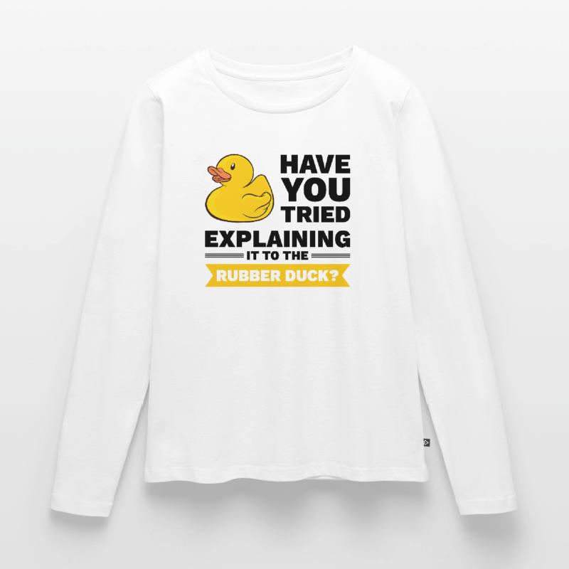 Programmierer Gummiente Debug Frauen Premium Bio Langarmshirt