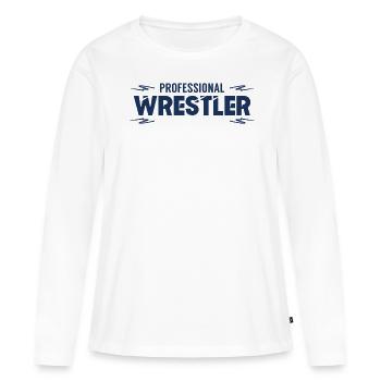 Lutte Libre Lutte Lutte Lutte Anneau Lutte - T-shirt manches longues Premium bio Femme - blanc - Devant - Julia (174cm)