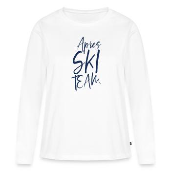 Apres Ski - Frauen Premium Bio Langarmshirt - Weiß - Vorne - Julia (174cm)