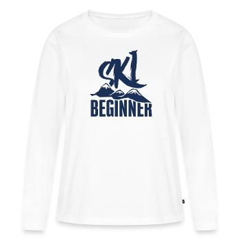 Ski Beginners ski course - Women's Premium Organic Long Sleeve Shirt - white - Front - Julia (174cm)